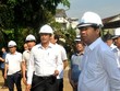 Bí thư Quảng Nam, ông Lương Nguyễn Minh Triết trong lần kiểm tra các công trình trọng điểm trên địa bàn.