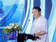Thượng tướng Lương Tam Quang, Ủy viên Trung ương Đảng, Thứ trưởng Bộ Công an, Chủ tịch Hiệp hội An ninh mạng quốc gia (NCA) phát biểu tại Hội thảo