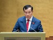 Chủ nhiệm Uỷ ban Quốc phòng, an ninh Lê Tấn Tới trình bày báo cáo - Ảnh Quochoi.vn.