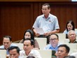 Đại biểu Trần Hữu Hậu (Tây Ninh) phát biểu tại phiên họp. 