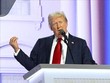 Ứng viên Tổng thống Mỹ của đảng Cộng hòa Donald Trump phát biểu tại hội nghị toàn quốc của đảng ở Milwaukee, Wisconsin, ngày 18/7/2024. Ảnh: Kyodo/TTXVN