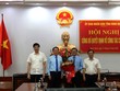 Ông Nguyễn Tự Công Hoàng, Phó chủ tịch UBND tỉnh Bình Định (thứ 2 từ bên phải qua) được phân công kiêm nhiệm Trưởng ban Ban Quản lý Khu Kl992 cổng game cá cược tỉnh Bình Định. Ảnh: T.Đ.