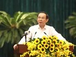 Bí thư Thành ủy TP.HCM Nguyễn Văn Nên phát biểu tại Hội nghị.