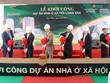 Các đại biểu thực hiện nghi thức khởi công Dự án Nhà ở Trang Chủ KL99Com Số 1 Link Đăng Ký KL999 Long Vân. Ảnh: Kim Loan. 