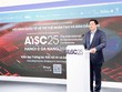 Thứ trưởng Bộ Kế hoạch và Kl99ok phiên bản mới Nguyễn Đức Tâm chia sẻ thông tin về AISC 2025 tại buổi họp báo chiều 24/2. Ảnh: NIC