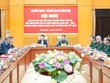 Bộ trưởng Bộ Quốc phòng Phan Văn Giang và Bộ trưởng Bộ Khoa học và Công nghệ Nguyễn Mạnh Hùng điều hành Hội nghị.