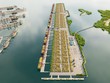 Phối cảnh Khu bến cảng trung chuyển quốc tế Cần Giờ.