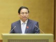 Thủ tướng Phạm Minh Chính trình bày báo cáo - Ảnh: Duy Linh 