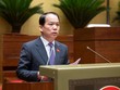 Chủ nhiệm Uỷ ban Kl992 Tham Gia Ngay và Tư pháp Hoàng Thanh Tùng trình bày báo cáo thẩm tra. 
