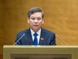 Chánh án Tòa án Nhân dân Tối cao Lê Minh Trí trình bày tờ trình dự án luật. 