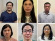 Vợ chồng Nghiêm Quốc Hưng (phía trên bên trái) và các đồng phạm bị khởi tố. Ảnh: BCA