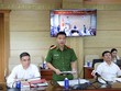 Đại diện Bộ Công an phát biểu tại Hội nghị. 