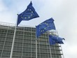 Cờ Liên minh châu Âu tại Brussels, Bỉ. Ảnh: THX/TTXVN