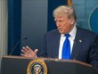 Tổng thống Mỹ Donald Trump phát biểu họp báo tại Nhà Trắng. Ảnh: THX/TTXVN