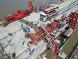 Cầu Rạch Miễu 2 trong giai đoạn triển khai thi công. 