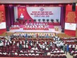 Các đại biểu tham gia biểu quyết nội dung chương trình đại hội tại phiên trù bị. 
