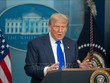 Tổng thống Mỹ Donald Trump phát biểu tại Nhà Trắng. Ảnh: THX/TTXVN