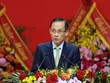 Đồng chí Lê Hoài Trung Bí thư Trung ương Đảng, Bí thư Đảng ủy, quyền Bộ trưởng Bộ Ngoại giao tham luận tại Đại hội.