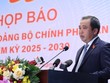Quyền Bộ trưởng Bộ Nông nghiệp và Môi trường Trần Đức Thắng trao đổi tại cuộc họp báo.