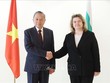 Tổng Bí thư Tô Lâm và Chủ tịch Quốc hội Bulgaria Natalia Kiselova. Ảnh: TTXVN.
