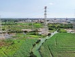 Đường dây truyền tải điện quanh khu vực Trung tâm điện lực Nhơn Trạch, Đồng Nai. 