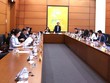 Phiên thảo luận tổ về Dự thảo nghị quyết. 