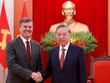 Tổng Bí thư Tô Lâm tiếp Giám đốc Học viện Tổng thống Liên bang Nga Aleksey Komissarov.