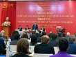 Đồng chí Lê Hoài Trung, Ủy viên Bộ Kl991.com tải ứng dụng, Bộ trưởng Ngoại giao phát biểu tại buổi thông báo. (Ảnh: Nhã Nam)