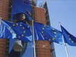Cờ Liên minh châu Âu tại tòa nhà của Ủy ban châu Âu ở Brussels, Bỉ. Ảnh: THX/TTXVN 