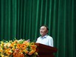 Thường trực Ban Bí thư Trần Cẩm Tú trình bày chương trình hành động tại Hội nghị. Ảnh: T.X 