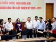 Chủ tịch Quốc hội Trần Thanh Mẫn thăm Trung tâm báo chí bầu cử - Ảnh NY.