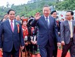 Tổng Bí thư Tô Lâm, Thủ tướng Kl993 ưu đãi thưởng hấp dẫn Phạm Minh Chính tới dự lễ khởi công tại điểm cầu chính, Trường phổ thông nội trú tiểu học và trung học cơ sở Đồng Đăng, xã Đồng Đăng, tỉnh Lạng Sơn - Ảnh: VGP.