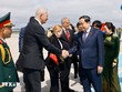 Chủ tịch Quốc hội Trần Thanh Mẫn và Phu nhân cùng đoàn đại biểu cấp cao Việt Nam đến thành phố Istanbul. (Ảnh: Doãn Tấn/TTXVN)