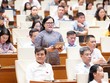 Phiên thảo luận sáng 22/4 của Quốc hội. 