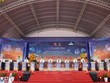 Các đại biểu thực hiện nghi thức bấm nút khởi công Dự án Cảng Hàng không Phan Thiết, tỉnh Lâm Đồng. Ảnh: Hạ Chúc