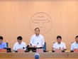 Chủ tịch UBND TP. Hà Nội Vũ Đại Thắng và lãnh đạo UBND TP. Hà Nội chủ trì phiên họp tập thể UBND TP. Hà Nội thường kỳ tháng 6/2026. Ảnh: Lê Hải