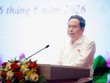 Chủ tịch Quốc hội Trần Thanh Mẫn phát biểu bế mạc Hội nghị. 