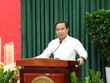Chủ tịch UBND TP.HCM Nguyễn Văn Được phát biểu tại hội nghị. Ảnh: TT. 