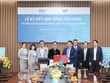 Ông Võ Quốc Khánh – Tổng giám đốc TTC Land và ông Nguyễn Giang Nam – Giám đốc Chi nhánh BIDV Mỹ Đình cùng các lãnh đạo 2 bên tại sự kiện hợp tác 