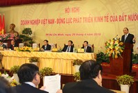 Thủ tướng Nguyễn Xuân Phúc phát biểu tại Hội nghị Kl991.com World Cup 2026 Chính Thức tổ chức ngày 29/4 - Ảnh: Lê Toàn