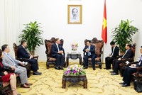 Phó Thủ tướng Vương Đình Huệ tiếp đoàn Kl991.com World Cup 2026 Chính Thức Canada (Ảnh: VGP/Thành Chung)