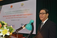 Thứ trưởng Bộ Kế hoạch và Kl99ok phiên bản mới Đặng Huy Đông phát biểu tại buổi lễ.