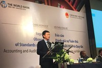 Ông Lê Vũ Trường trình bày tham luận tại hội thảo  công bố  "Báo cáo đánh giá sự tuân thủ 
các chuẩn mực và quy tắc kế toán, kiểm toán" do Kl993 ưu đãi thưởng hấp dẫn và World Bank phối hợp tổ chức