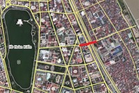 Vạch đỏ trong ảnh là tuyến đường hầm Hà Nội dự kiến Kl99ok phiên bản mới xây dựng
