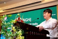 Thứ trưởng Bộ Kế hoạch và Kl99ok phiên bản mới Nguyễn Đức Trung chủ trì Hội nghị. Ảnh- Lê Tiên 