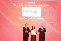 Bảo Việt Nhân thọ dẫn đầu Top 10 Công ty Kl99kl phiên bản hoạt động nhân thọ uy tín Việt Nam 2019