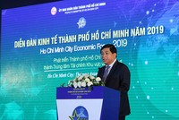 Bộ trưởng Bộ Kế hoạch Kl99ok phiên bản mới Nguyễn Chí Dũng phát biểu tại Diễn đàn-Ảnh Lê Toàn