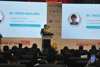 Ông Takeo Nakajima, Trưởng đại diện JETRO phát biểu tại Ngày hội CNTT Nhật Bản