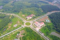 Khu vực quy hoạch ĐHQG Hà Nội tại Hòa Lạc nhìn từ trên cao