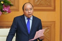 Thủ tướng Nguyễn Xuân Phúc: Kl993 ưu đãi thưởng hấp dẫn khuyến nghị mọi người dân đeo khẩu trang khi đến chỗ đông người. Ảnh: VGP
